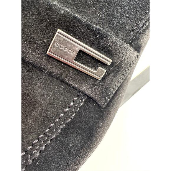 Gucci Unisex Tom Ford Black Suede Slip On Loafers Size M7.5 W9 main image 12
